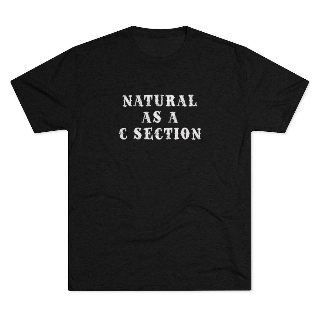 Men's Tri-Blend NATURAL Crew Tee